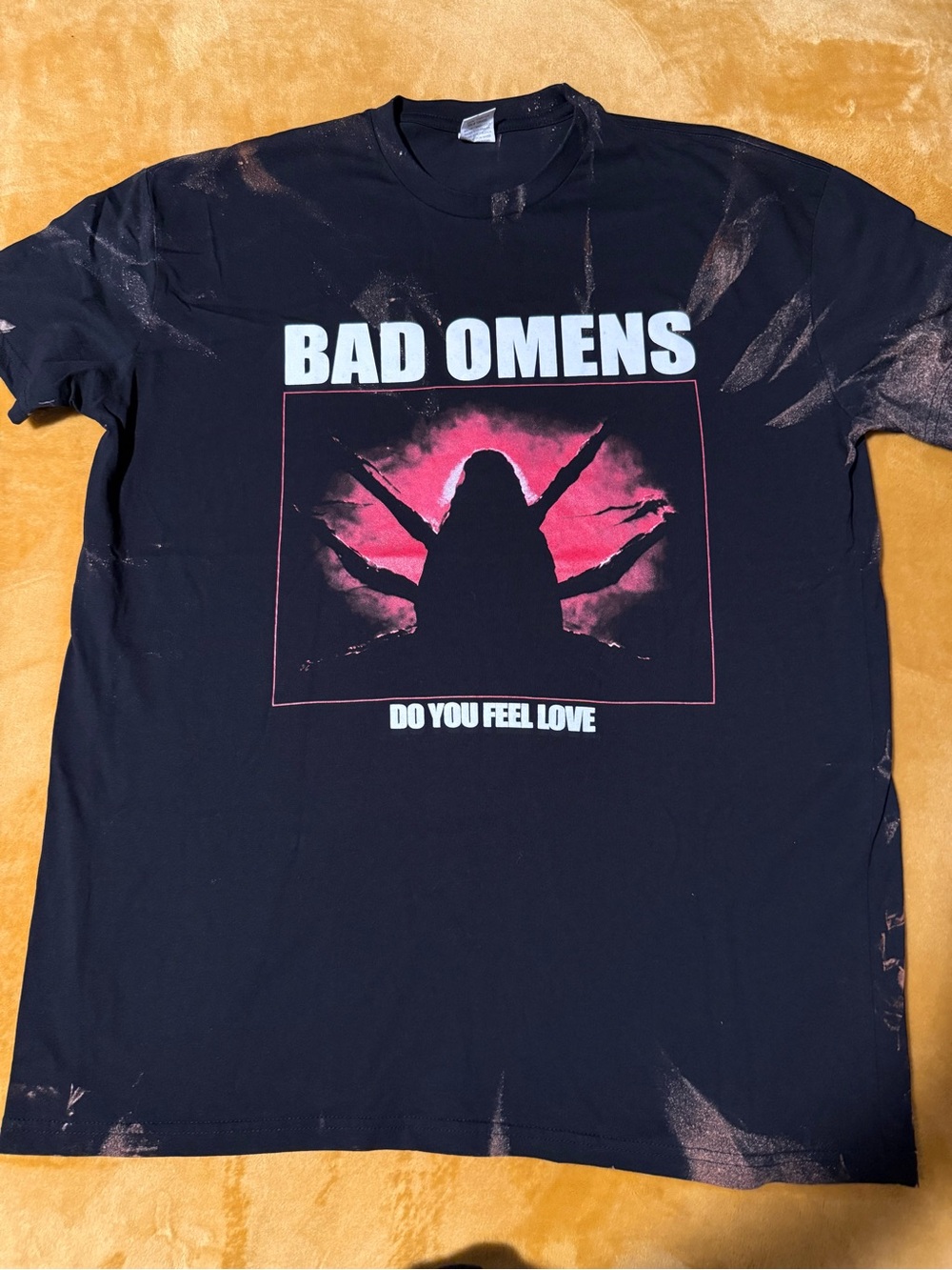 Bad Omens 2026 tour Graphic Tee in Black with tie dye